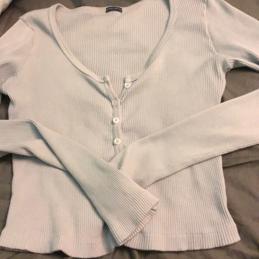Brandy Melville Light Blue Zelly Top - Picture 2 of 2